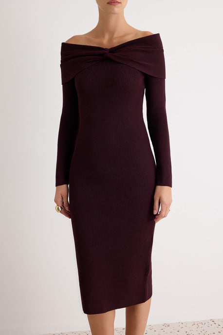 TRENDYOLMİLLA Damen Lila Einfarbig Maxi Lang Bodycon Kleider - Image 2