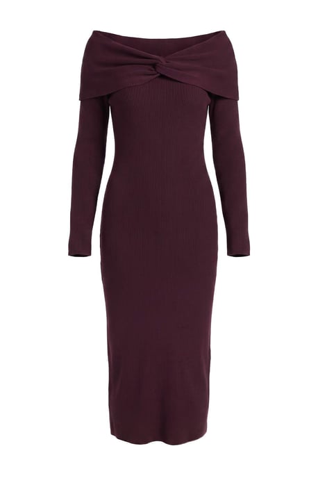 TRENDYOLMİLLA Damen Lila Einfarbig Maxi Lang Bodycon Kleider - Image 4