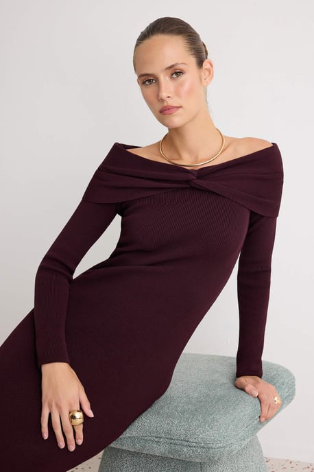 TRENDYOLMİLLA Damen Lila Einfarbig Maxi Lang Bodycon Kleider - Image 6