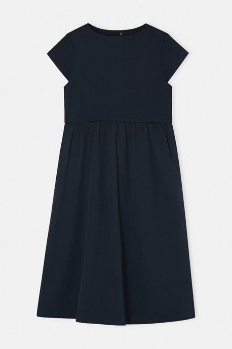 Trendyol Curve Damen Dunkelblau Einfarbig Maxi Ärmellos Casual A-Linie Große Größen Kleid - Image 3