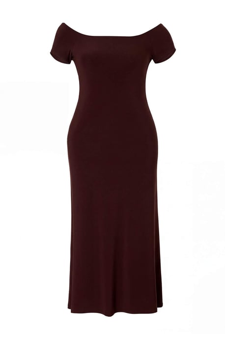 Trendyol Curve Damen Braun Einfarbig Maxi Ärmellos Casual Gerade Große Größen Kleid - Image 3