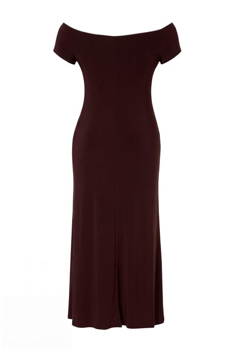 Trendyol Curve Damen Braun Einfarbig Maxi Ärmellos Casual Gerade Große Größen Kleid - Image 4