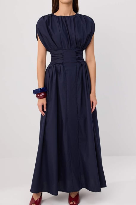TRENDYOLMİLLA Damen Dunkelblau Einfarbig Maxi Kurz Skater Kleider - Image 2