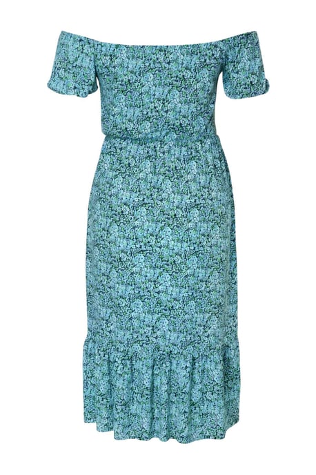 Trendyol Curve Damen Blau Geblümt Maxi Kurz Elegant/Abend A-Linie Große Größen Kleid - Image 5