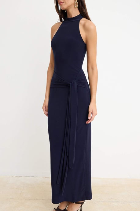 TRENDYOLMİLLA Damen Dunkelblau Einfarbig Maxi Ärmellos Abend / Alltag Bodycon Kleider - Image 2