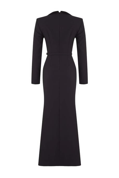 TRENDYOLMİLLA Damen Schwarz Einfarbig Maxi Lang Abschluss / Ball Meerjungfrau Abend & Ball Kleid - Image 5