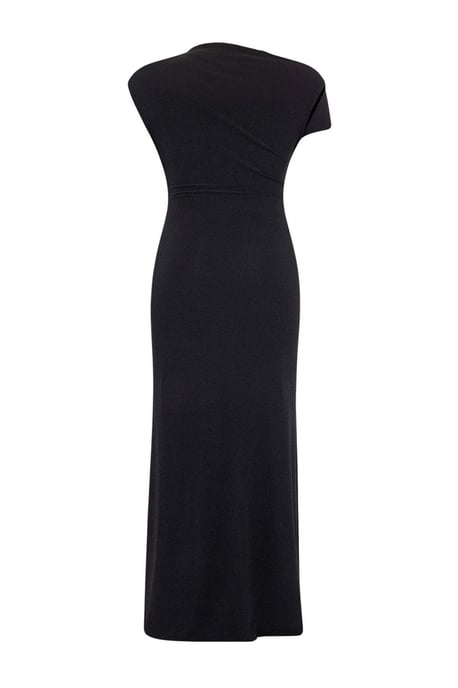 Trendyol Curve Damen Schwarz Einfarbig Maxi Ärmellos Casual Bodycon Große Größen Kleid - Image 4