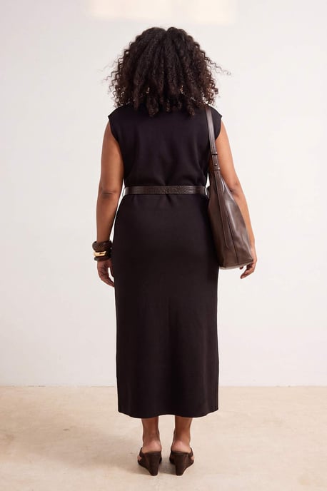 Trendyol Curve Damen Braun Einfarbig Maxi Ärmellos A-Linie Große Größen Kleid - Image 3