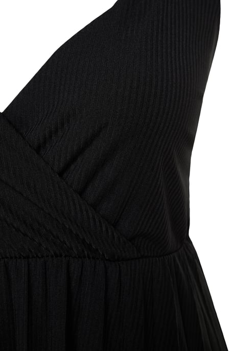 Trendyol Curve Damen Schwarz Einfarbig Midi Ärmellos Casual A-Linie Große Größen Kleid - Image 5