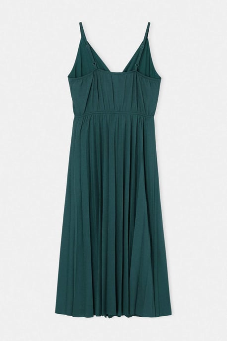 Trendyol Curve Damen Grün Einfarbig Midi Ärmellos Casual A-Linie Große Größen Kleid - Image 5