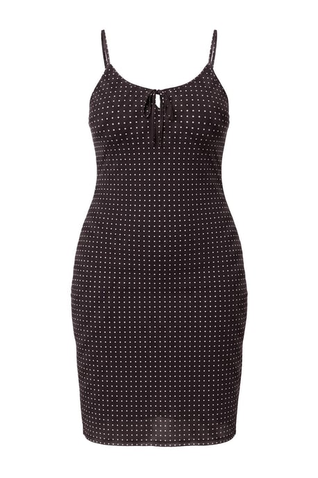 Trendyol Curve Plaid-Midikleid ohne Ärmel, lässig A-Linie, große Größen - Braun - Image 4