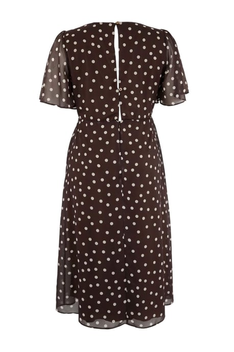 Trendyol Curve Damen Braun Animal-Print Midi Kurz Casual A-Linie Große Größen Kleid - Image 2