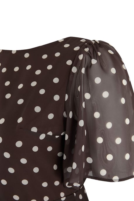 Trendyol Curve Damen Braun Animal-Print Midi Kurz Casual A-Linie Große Größen Kleid - Image 3