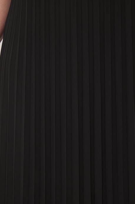 Trendyol Curve Damen Schwarz Einfarbig Midi Ärmellos Casual A-Linie Große Größen Kleid - Image 2