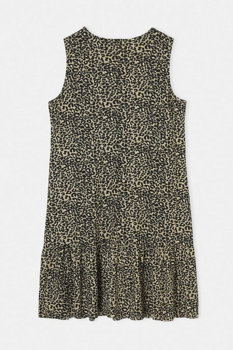Trendyol Curve Damen Grün Gepunktet Kurz / Mini Ärmellos Casual Gerade Große Größen Kleid - Image 5