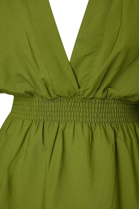Trendyol Curve Damen Grün Einfarbig Kurz / Mini Lang Strandmode Skater Große Größen Kleid - Image 4