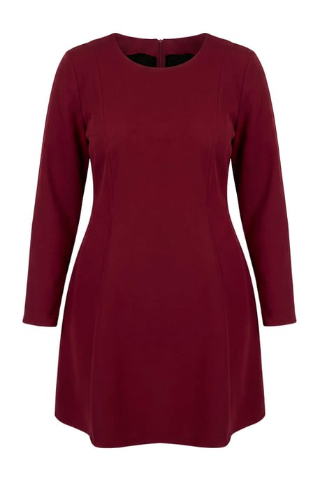 Trendyol Curve Damen Lila Einfarbig Kurz / Mini Lang A-Linie Große Größen Kleid - Image 5