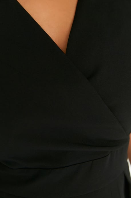 Trendyol Curve Damen Schwarz Einfarbig Kurz / Mini Kurz Abend / Alltag A-Linie Große Größen Kleid - Image 3