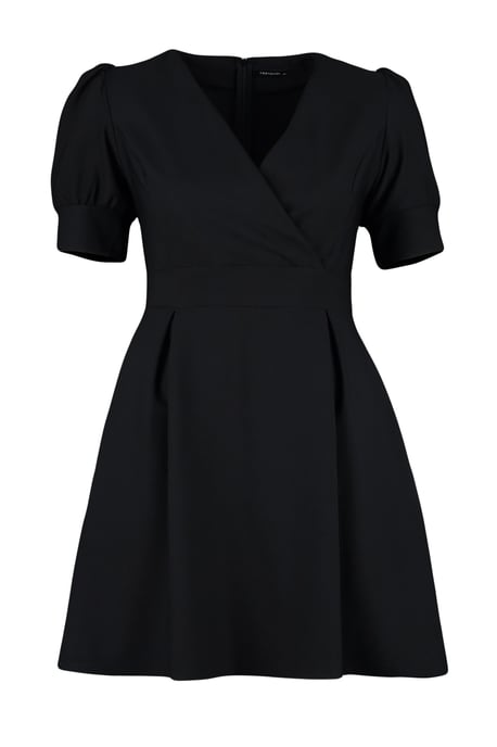 Trendyol Curve Damen Schwarz Einfarbig Kurz / Mini Kurz Abend / Alltag A-Linie Große Größen Kleid - Image 5