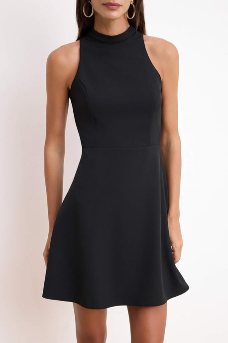 Trendyol TRENDYOLMİLLA kurzes ärmelloses A-Linienkleid für Damen - Schwarz - Image 2