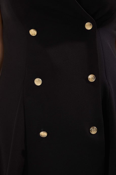 Trendyol Curve Damen Schwarz Einfarbig Kurz / Mini Ärmellos Business Blazer Kleid Große Größen Kleid - Image 2