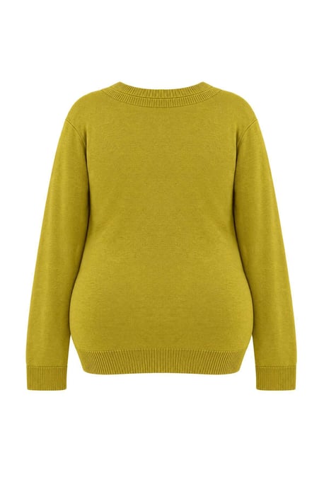 Trendyol Curve Langärmeliger Cardigan, regular fit, große Größen - Grün - Image 2