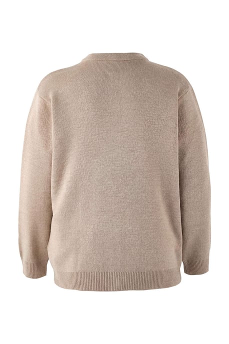 Trendyol Curve Damen Beige Einfarbig Lang Regular Fit Große Größen Cardigans - Image 4