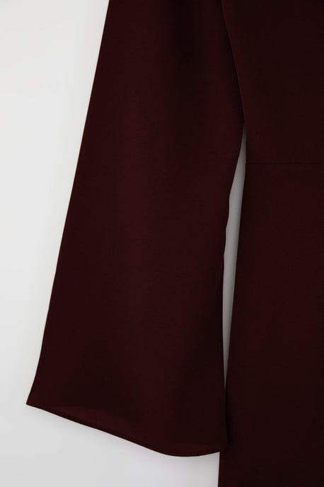 Trendyol Modest Damen Bordeaux Einfarbig Maxi Lang Casual A-Linie Modest Abend Kleider - Image 5
