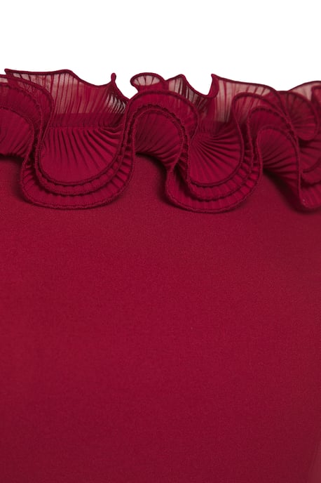 Trendyol Curve Damen Bordeaux Einfarbig Maxi Ärmellos Elegant/Abend A-Linie Große Größen Kleid - Image 5
