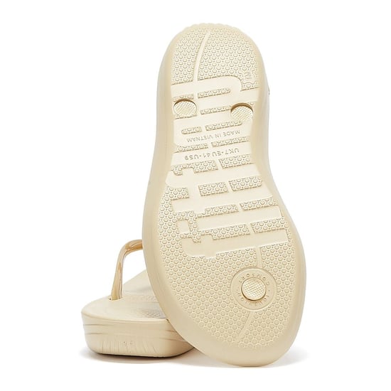 Fitflop IQushion Ergonomic Damen Gold Flip Flops - Image 4