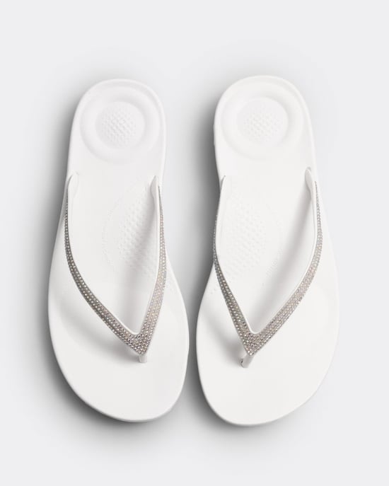 Fitflop Iqushion Sparkle Damen Flip-Flops Urban Weiß - Image 6