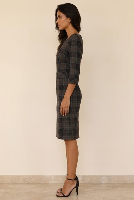 Maßgeschneidertes Kleid mit Heritage-Karo - Image 2
