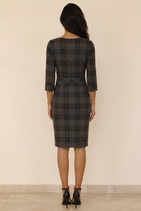 Maßgeschneidertes Kleid mit Heritage-Karo - Image 3