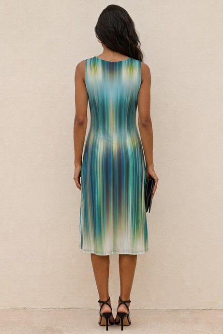Kleid im Empire-Stil mit Aquarellstreifen - Image 3