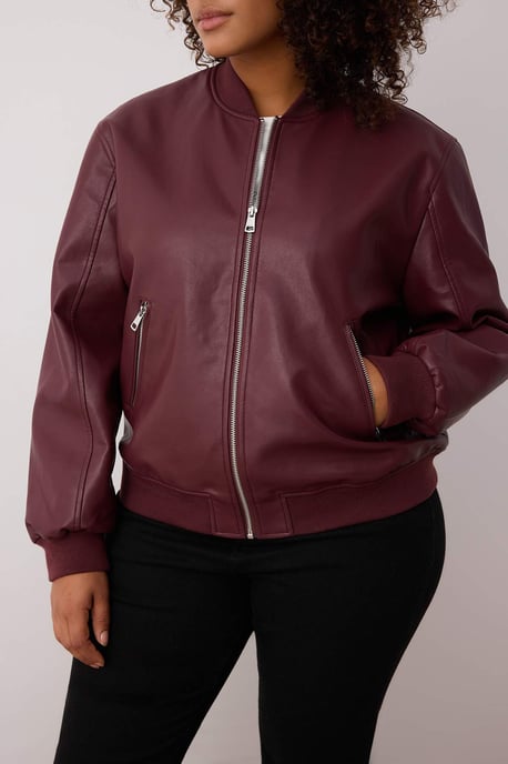 Trendyol Curve Damen Bordeaux Einfarbig Lang Regular Fit Große Größen Mäntel - Image 2