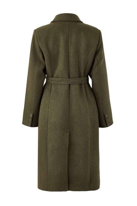 Trendyol Curve Damen Khaki Einfarbig Lang Regular Fit Große Größen Mäntel - Image 4