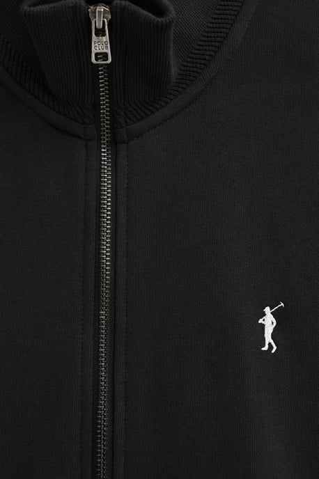 Sweatshirt mit Reißverschluss, hohem Kragen und Rigby Go Stickerei schwarz - Image 3