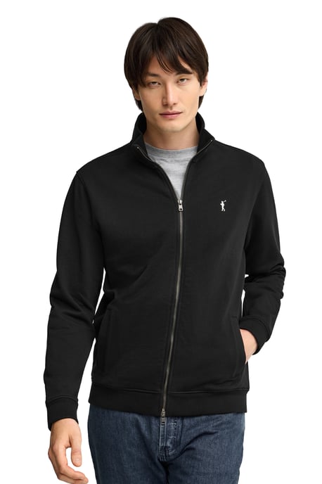 Sweatshirt mit Reißverschluss, hohem Kragen und Rigby Go Stickerei schwarz - Image 4