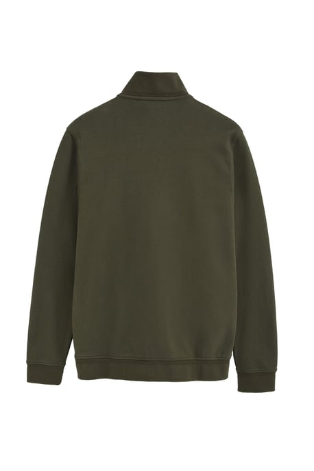 Sweatshirt mit Reißverschluss, hohem Kragen und Rigby Go Stickerei militärgrün - Image 2