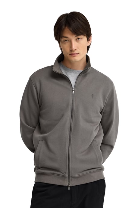Sweatshirt mit Reißverschluss, hohem Kragen und Rigby Go Stickerei asphaltgrau - Image 4