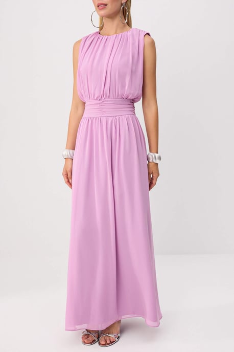 TRENDYOLMİLLA Damen Lila Einfarbig Maxi Ärmellos A-Linie Abend & Ball Kleid - Image 2