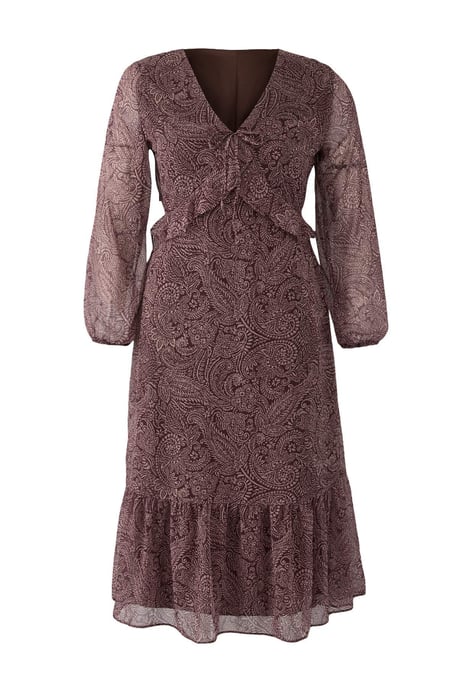 Trendyol Curve Damen Mehrfarbig Paisley Maxi Lang Abend / Alltag A-Linie Große Größen Kleid - Image 4