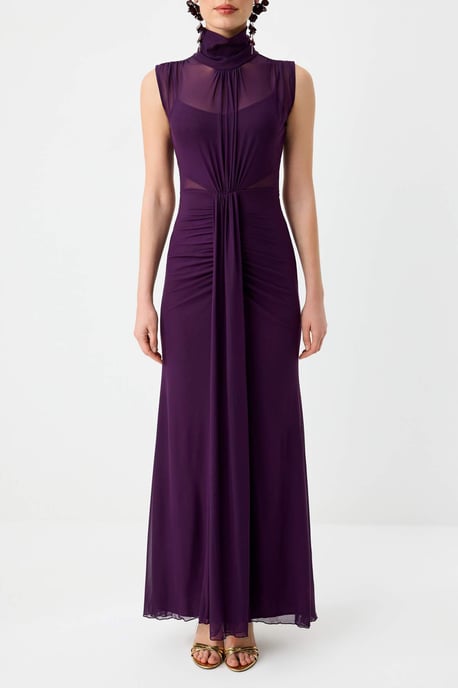 TRENDYOLMİLLA Damen Lila Einfarbig Maxi Ärmellos Abschluss / Ball Meerjungfrau Abend & Ball Kleid - Image 2