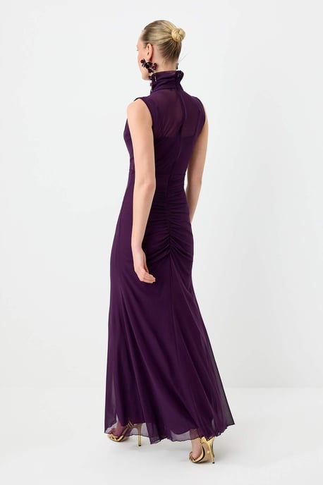 TRENDYOLMİLLA Damen Lila Einfarbig Maxi Ärmellos Abschluss / Ball Meerjungfrau Abend & Ball Kleid - Image 3