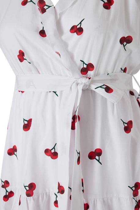 Trendyol Curve Damen Mehrfarbig Grafik Maxi Ärmellos Casual A-Linie Große Größen Kleid - Image 4