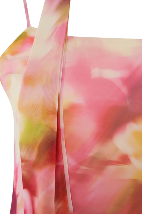 Trendyol Curve Damen Mehrfarbig Geblümt Maxi Ärmellos Gerade Große Größen Kleid - Image 4