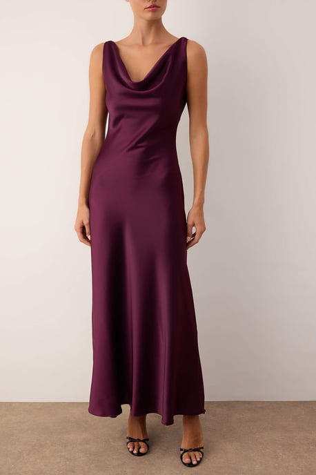 TRENDYOLMİLLA Damen Lila Einfarbig Maxi Ärmellos Elegant/Abend A-Linie Kleider - Image 2