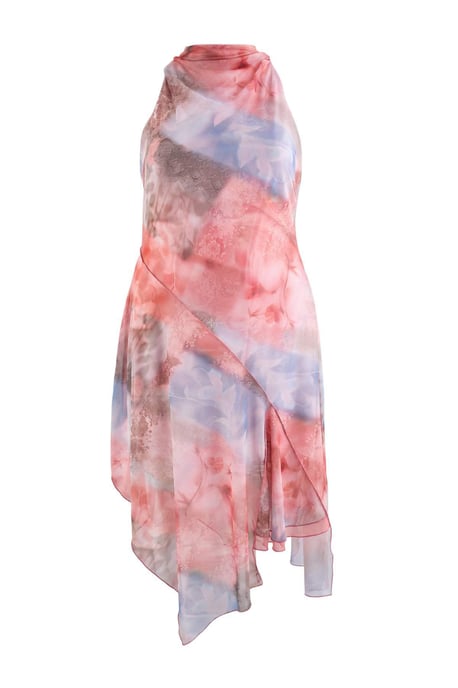 Trendyol Curve Damen Mehrfarbig Farbverlauf Maxi Ärmellos A-Linie Große Größen Kleid - Image 4