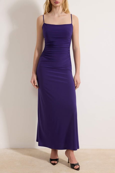 TRENDYOLMİLLA Damen Lila Einfarbig Maxi Ärmellos Casual A-Linie Kleider - Image 2