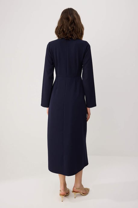 Trendyol Modest Damen Dunkelblau Einfarbig Maxi Lang Business Zweireihig Modest Kleider - Image 3